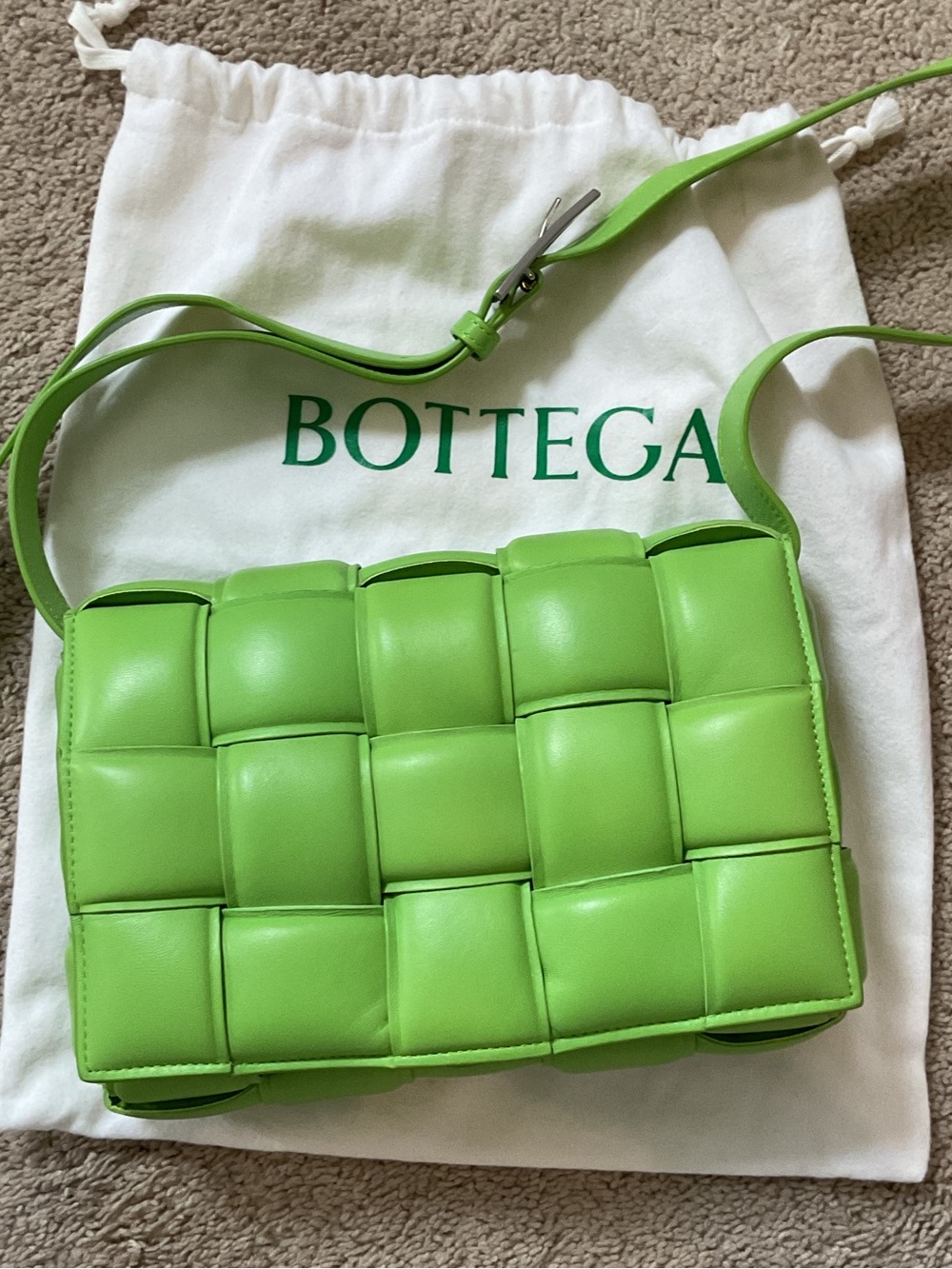 Bottega Veneta Padded Cassette Crossbody in Sherbert